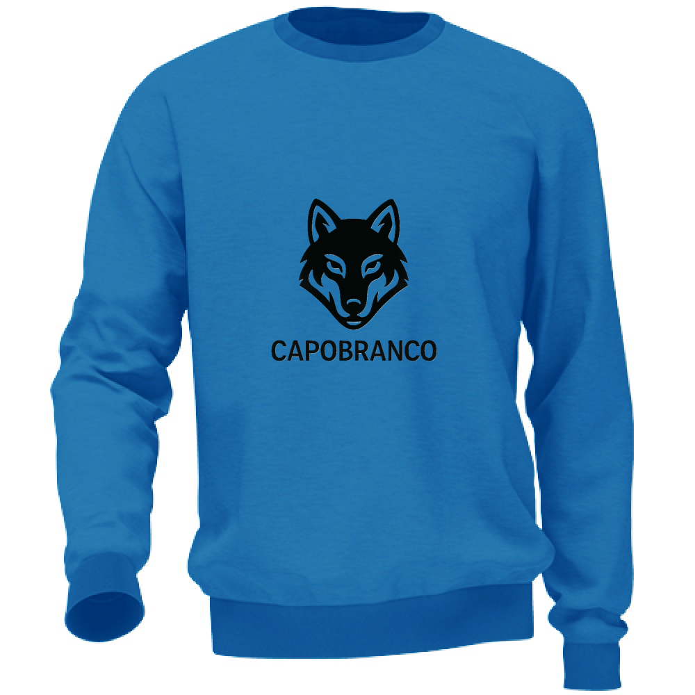 Felpa unisex Capobranco con scritta nera minimal
