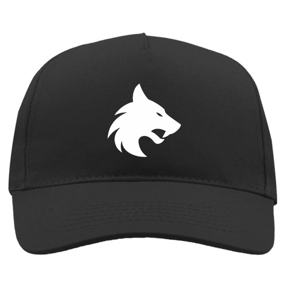 Cappello nero con logo bianco capobranco