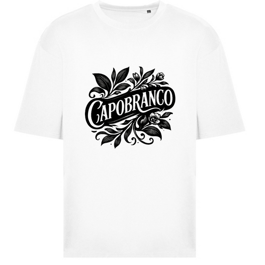 T-Shirt Oversize Tshirt bianca capobranco logo floreale